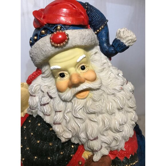 International Bazaar Santa Claus Figurine Large Multicolored Resin 17” Tall - Picture 3 of 8